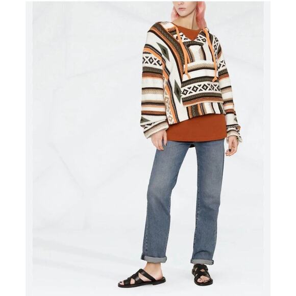 Polo Ralph Lauren Sweater Jumper Hooded Aztec Indian Wool Cashmere Baja M $698 - Picture 2 of 9
